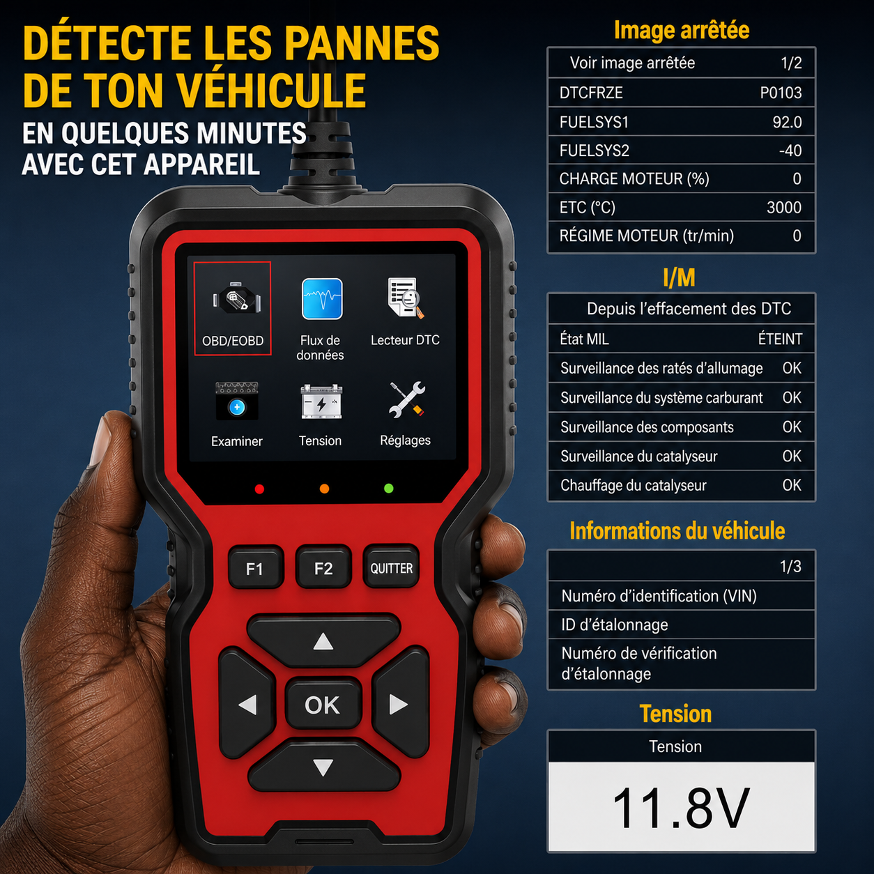 Diagnostic Auto Multifonctionnel pour Voiture