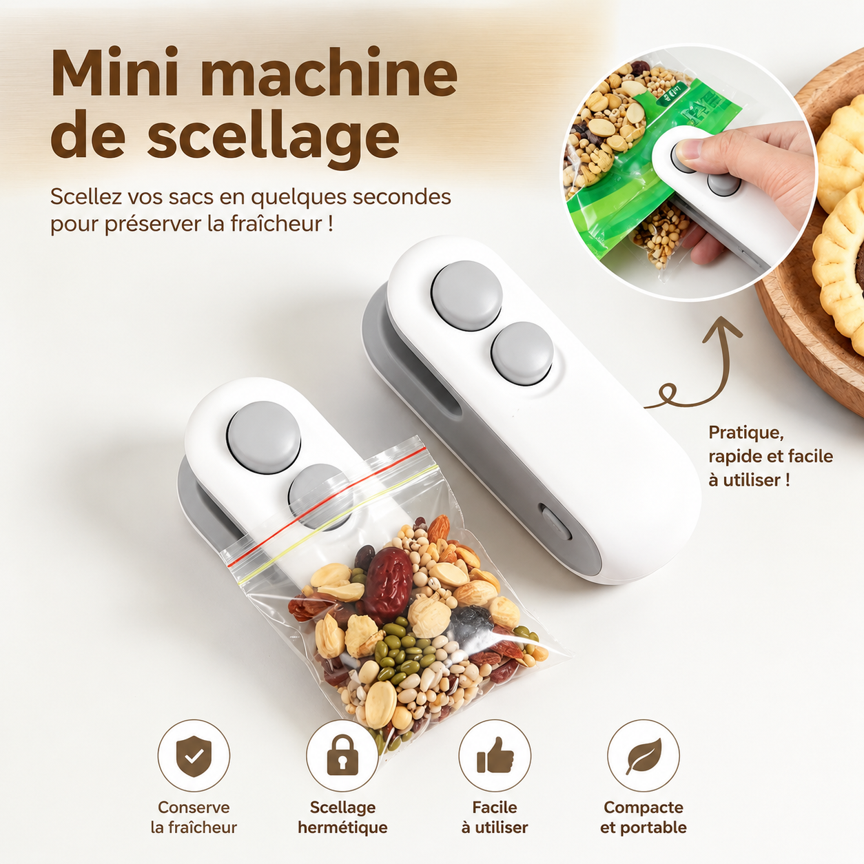 Mini Scelleuse Rechargeable 2-en-1