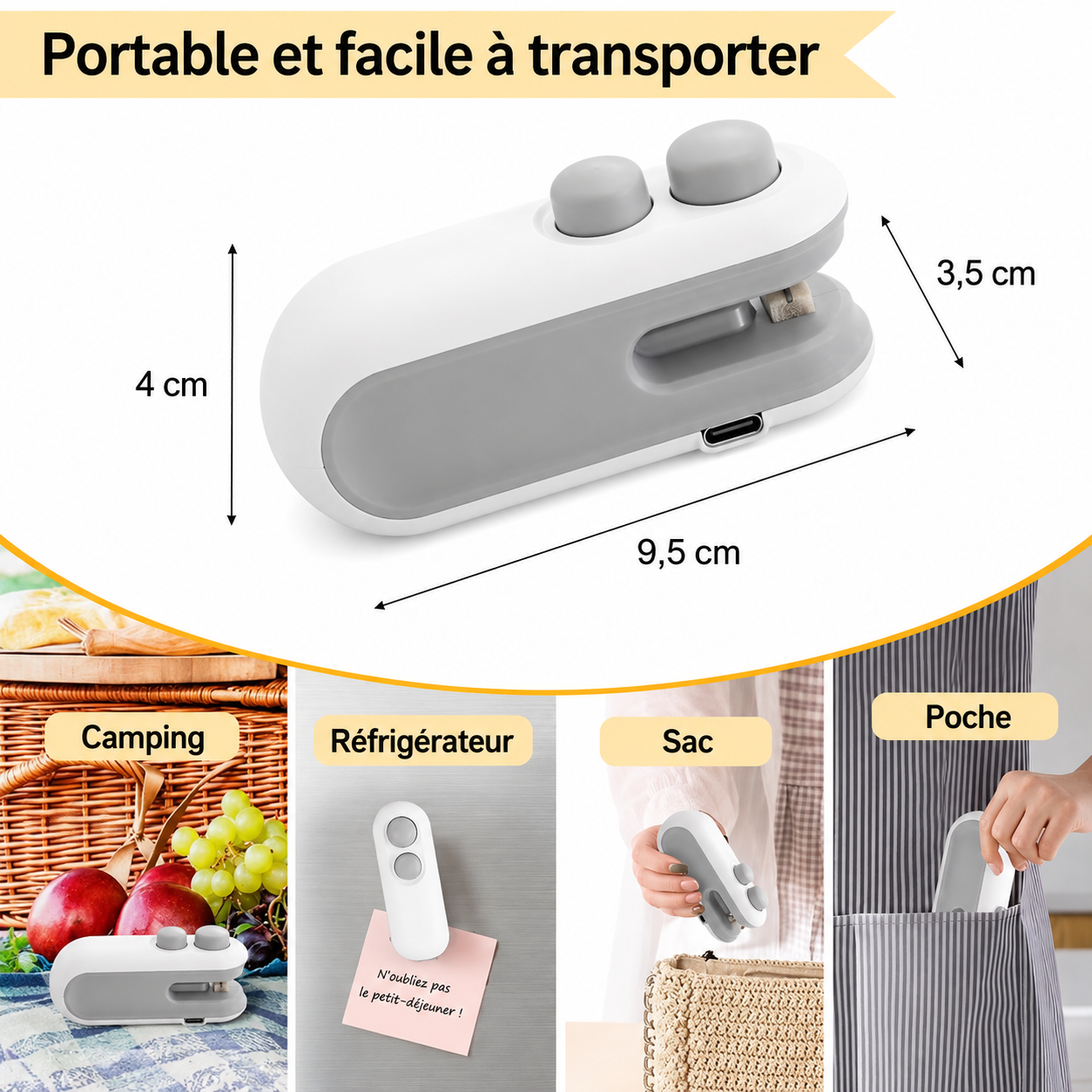 Mini Scelleuse Rechargeable 2-en-1