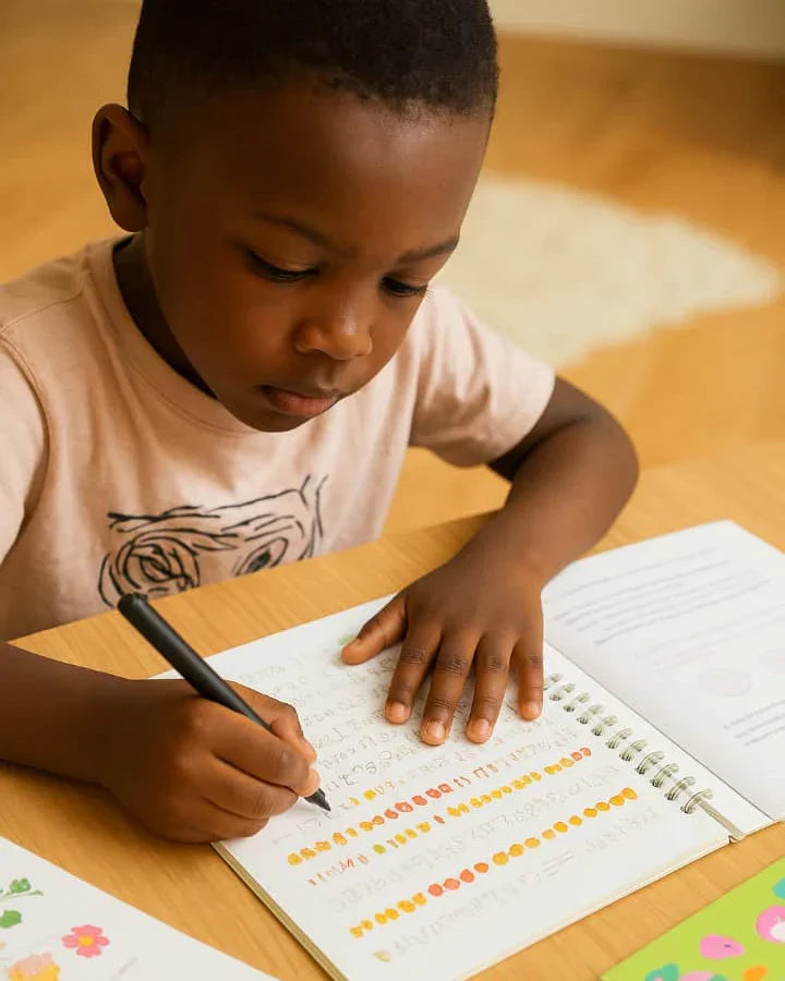 Kit De 4 Cahier 📚 D'apprentissage + 10 Stylo effaçable de Rechange  Pour Enfant ✍🏾️